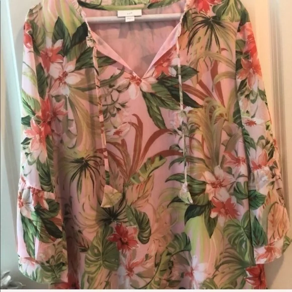 J. Jill Tropical Floral Top - Picture 5 of 16